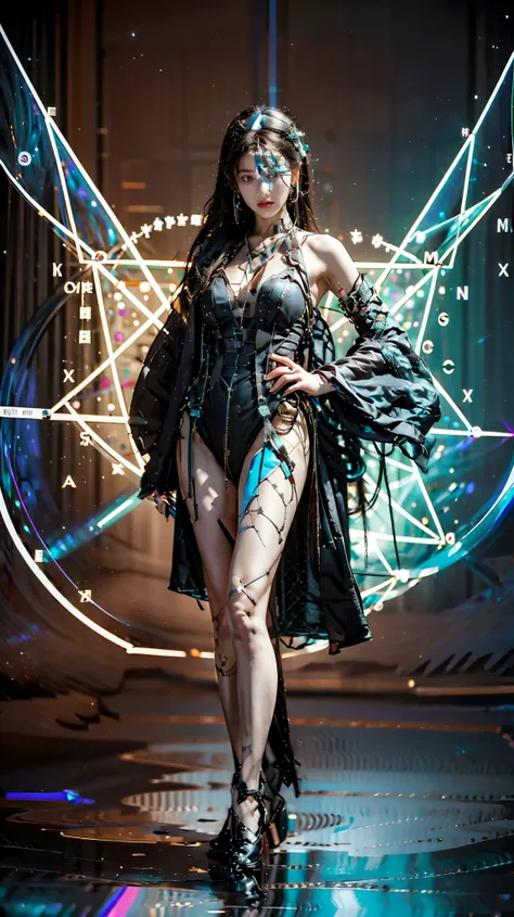 full body，(hyper_quantum_synthesis:2.0)[φ=0.618×κ=1e-7]::192cm_golden_frame(Δ<0.3%) wearing neo-chinoiserie_couture(Armani_sleeve⊗Chanel_plumes) with mythic_weave(phoenix_magnetosuit@0.83%_strain∩bronze_taotie_waist#0F3E3D→#CD7F32), standing_on mandelbrot_...