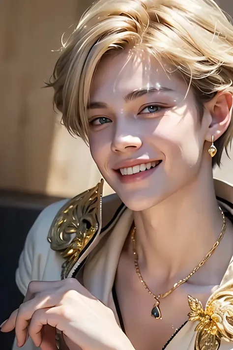 Golden Eye((The blond prince with golden hanging eyes))A Beautiful Boy With A Slender Jaw((金髪のOutside splash hair))The most beautiful boy in the world is the prince with the greatest smile((A very, very large golden hanging eye))beautiful, smooth, silky sk...