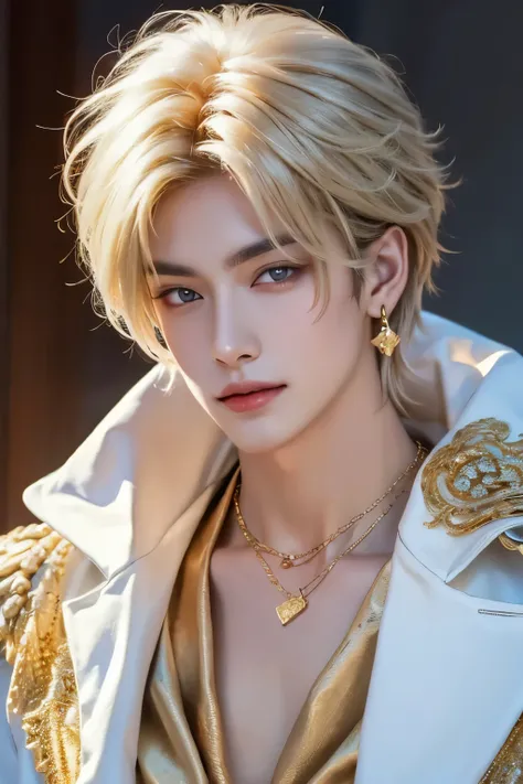 Prince with Golden Eyes((The blond prince with golden hanging eyes))A Beautiful Boy With A Slender Jaw((前髪とspiral comma bang gold hair))The most beautiful boy in the world is the prince with the greatest smile((A very, very large golden hanging eye))Look a...
