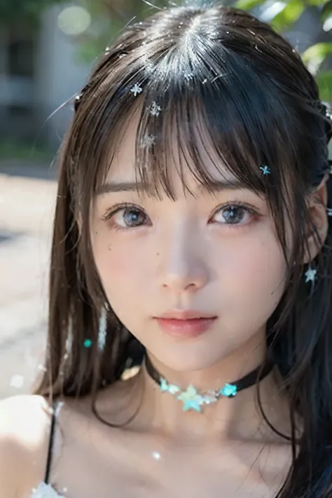 full body up , portrait, portrait,sorrow、tears、cries、美しいtears、moist eyes , 8k,masterpiece, top quality, 、Long face、big eyes、 troubled face、 slim、in trouble、、facing the front、flat body 、cute、、, 1 girl、looking at the camera、face to face、pure white hair、Glow...