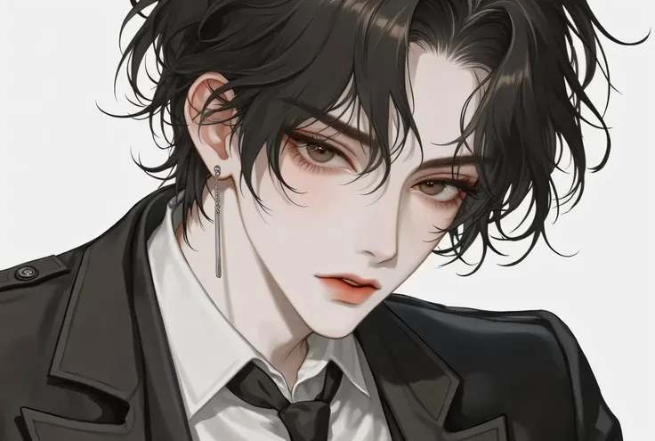 2D、anime、Kpop holiday 、Take a selfie、オシャレでクールなMen&#39;s少年のモデル、A beautiful, young, beautiful、, including emotional expressions such as dizziness、bisexual 、cool、 black hair color 、Short Hair、 arranged hair 、Handsome Hair、Xiaoyan、white skin、 neutral face 、Men...