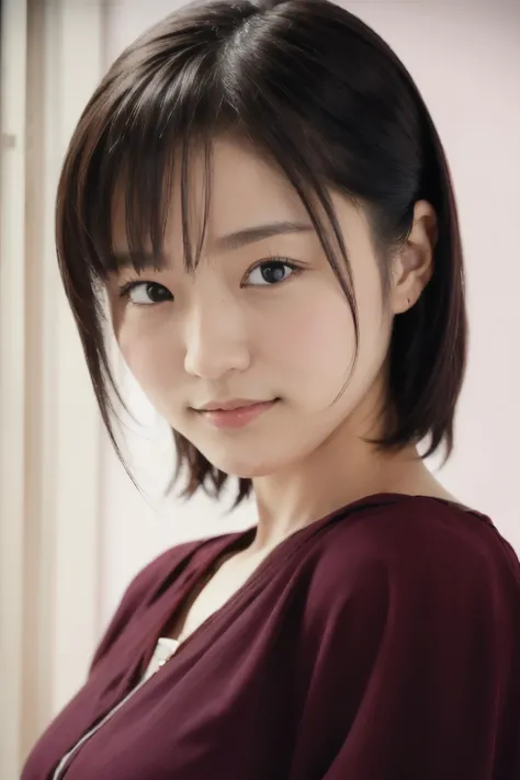 (top quality,masterpiece:1.2),8k,super high resolution,Super Detail,top quality,Watch Viewers,perfect lighting, flat light,super quality,super high resolution,masterpiece,photorealistic,detailed face,(simple background),(maroon background),   S4k1Ogw4
