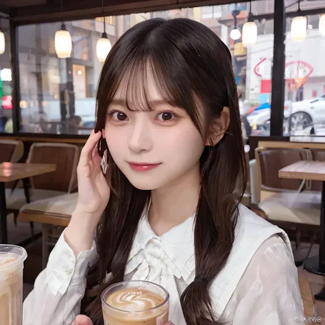 high resolution、8K，Japan Male 1、Girl 1，Date、Cafe