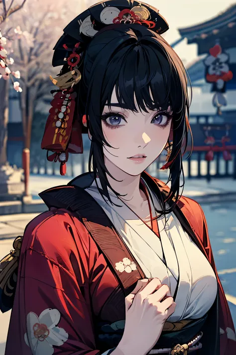 (masterpiece:1.5),beautiful hair,Beautiful Eyes,beautiful lips,Beautiful slender body,Big Breasts,cleavage,(Konno Anna:1.2),(Riho Yoshioka:1.1),(random expression:1.3),(Riverside:1.4),bust illustration from the front ,((((the most beautiful woman in the wo...
