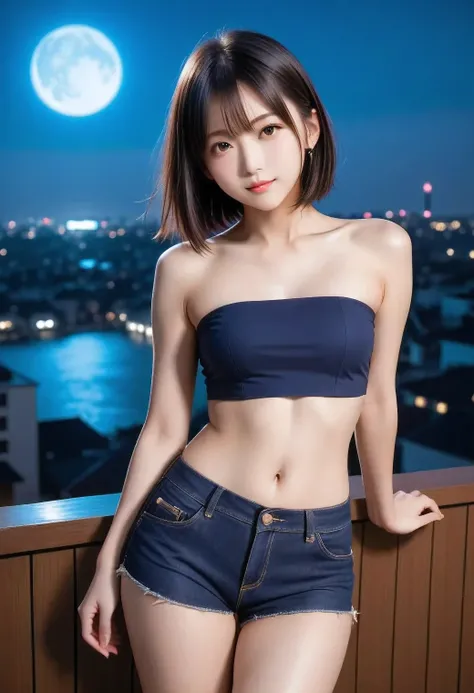 score_9, score_8_up, score_7_up, super detailed, 32K, Masterpiece, top quality, super high definition ,nsfw, official art, photorealistic, Japanese cute girl, short bob, black hair, smaller face, natural makeup, cute face, small breasts, curvy body, perfec...