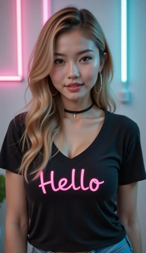 (masterpiece, High Quality, High resolution, cup breasts, photography), beautiful Korean woman, full face photo, with light eyes , beautiful breasts, beautiful and detailed face, cute smile , beautiful butt , Angelic look, beautiful legs, large detail of...