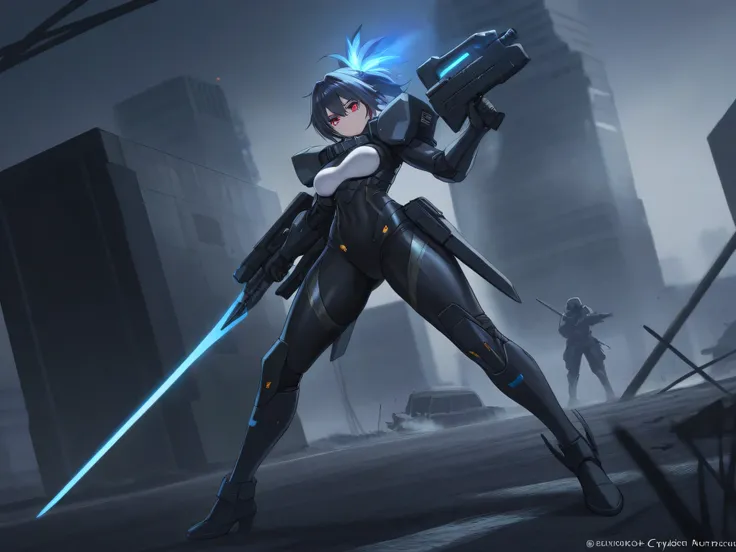 armed cybernetic female