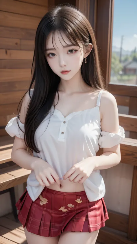 1 girl, (((elementary school student))), schools, has standing nipples, Flat chest, very young, Nice Outfit, Roll up your miniskirt and show off your cute underwear, nsfw, ((Russian girls)), (more:1.3, perfect right hand:1.3), (best quality, Max Video Qual...
