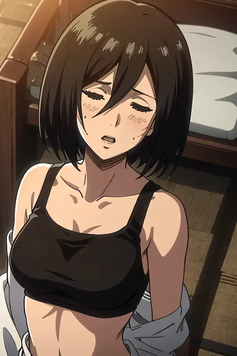 ((best quality)), ((masterpiece)), (become close), perfect face, Sleep on your backに寝る,Humiliating,bind,Sleep on your beautiful, breathtakingly beautiful,,close ~ eye,laborious,blush, full body、 full body,Get a chest massage、sexual assault、 full body,Bob c...