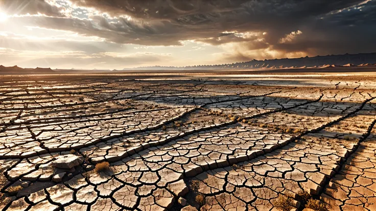 Dynamic Photo of a barren land, stunning picture, realistic cinematic style, 4k ultra HD quality in 3D