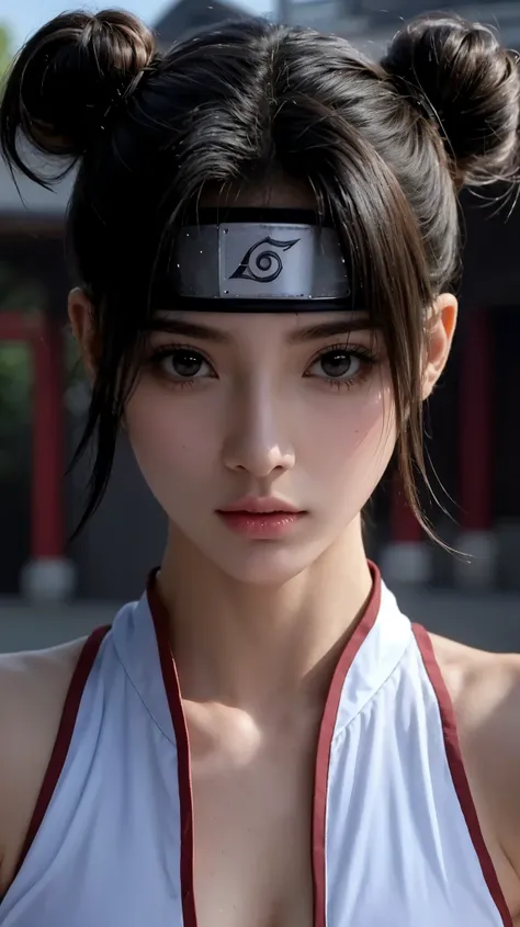 Masterpiece, 8K, Best Quality, Intricate Details, Ultra Details, Ultra High Resolution, (Makeup: 0.4), (Feathery black eyes: 1.21), ((Full body)), ((Muscles: 1.1)), ((Daytime: 1.3)), Standing, HDR, Ultra Detail, EF 24-70mm f/2.8L II USM, Best Quality, High...