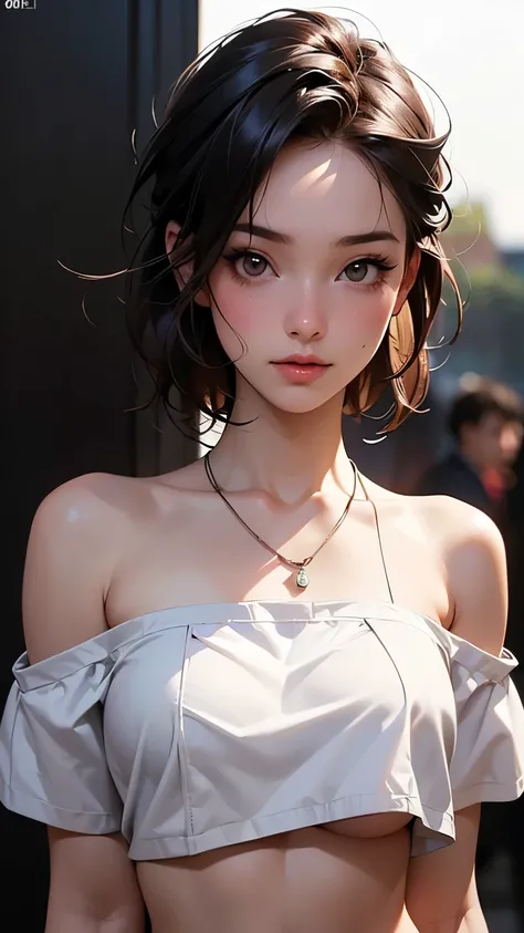 best quality, realistic, photorealistic, Award-winning illustration , (intricate details: 1.2), (Subtle details), (intricate details), ( short haired girl, ダイナミックなsexyポーズ, Ultra High Resolution Face、(( shiny skin, oily skin)), concept art、
asymmetric hair,...