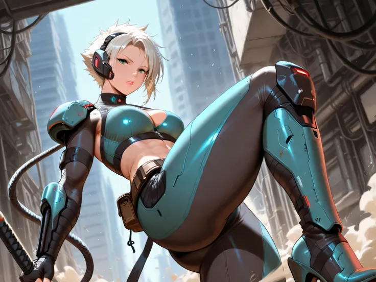 cybernetic female fighter