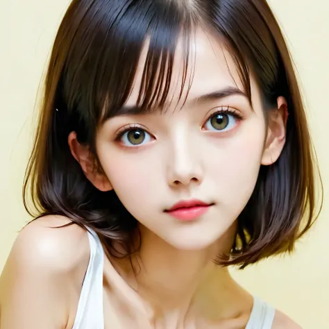 (:1.3),cute girl,cute young girl with narrow shoulders, slender ,( slender :1.3),score_9,short,skinny,(skinny:1.3),symbol body,Young,(Young:1.3),skinny,maid clothes,realistic, Lots of stuff on my body ,masterpiece, college student ,small breasts,small brea...