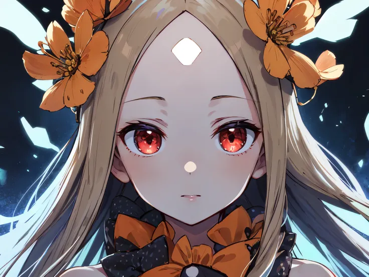Abigail Williams,Abigail Williams,masterpiece, best quality, high resolution, perfect anatomy,dynamic lighting,{{{{{{universe}}}}}},Body shines   ,beautiful ,universe,super wide angle ,Scattered Keys,later,he focused,Dark Persona ,2girl,heads together,port...