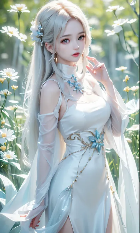 ((waist up))((masterpiece:1.5、8k、 portraits、フォトリアリスティックでvery well detailedなCG、very well detailed、Particle Effects、dynamic effects、writing boundary depth、 cinematic lights 、lens flare on the back、ray tracing、table top to pinch、realistic:1.4、ultra high resol...