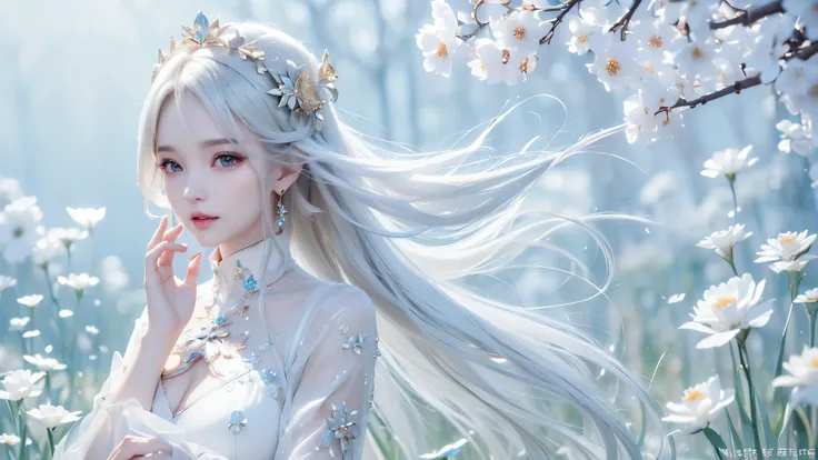 white theme. ((masterpiece:1.5、8k、 portraits、フォトリアリスティックでvery well detailedなCG、very well detailed、Particle Effects、dynamic effects、writing boundary depth、 cinematic light 、lens flare on the back、ray tracing、table top to pinch、realistic:1.4、ultra high resol...