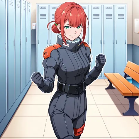ultra-High resolution, score_9,score_8_up,score_7_up,score_6_up,score_5_up,score_4_up, BREAK, source_anime, anime screencap, uncensored, rating_explicit, Masterpiece, curvy, dark persona, looking at viewer, Fighting Stance, (((solo, 1girl))), hair ornament...