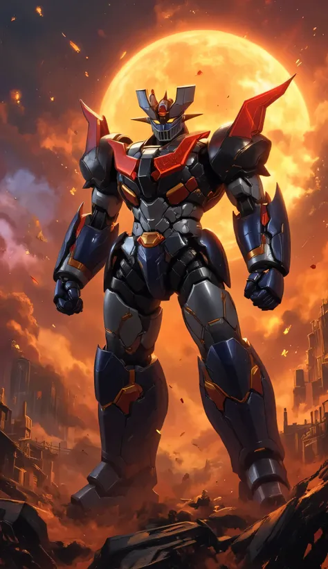 Mazinger Z Super Real Version , along with the ultra-realistic Mazinger Z that has been enhanced and modified to the extreme、Scatters light to break through、Armor transformations have also been applied、The height of 100 meters, Destroyed Cities 、 ...