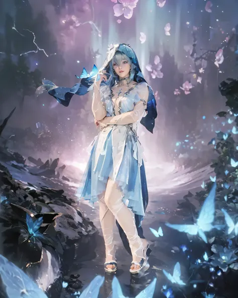 ((SHOREKEEPER (WUTHERING WAVES),((realistic, photorealistic)),(highlight hair)), Light reflection, (( HD )),((upper body)), (((best quality, masterpiece))), (masterpiece) (best quality) (detail) (8k) (HDR) (wallpaper) (cinematic lighting) (sharp focuasterp...