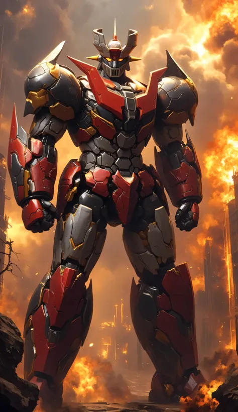 Mazinger Z Super Real Version , along with the ultra-realistic Mazinger Z that has been enhanced and modified to the extreme、Scatters light to break through、Armor transformations have also been applied、The height of 100 meters, Destroyed Cities 、 ...