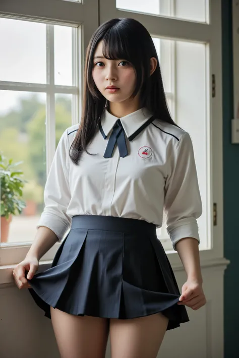 high school uniform face up School High Quality HD Light up skirt show me panties naked nude naked体
