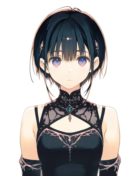 1loli girl, short hair, beautiful eyes, fantasy, upper body,character_profile,(artist:mitsumi_misato),artist:fujiyama,artist:amazuyu_tatsuki, official_art, best quality, masterpiece, very awa, absurdres, highres, ultra-detailed, super detailed skin,Realist...