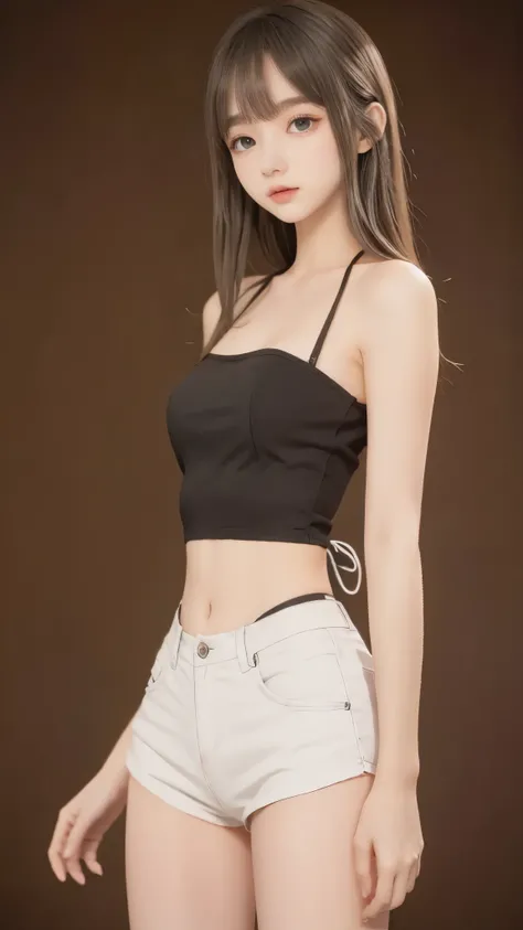 (HD、4K、realistic depiction)、(perfect and very thin waist highlighted)、 Beautiful Russian  、nice background