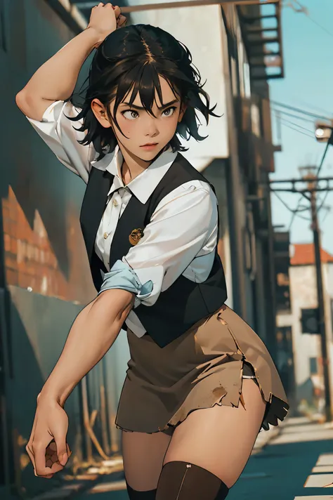 ((masterpiece , best quality ; 1 . 3)) , best quality , Beautiful Details , very detailed , Ultra-fine , 16k , exquisite , absurd , high resolution , beautiful background , Detailed Background , Beautiful Eyes , beautiful skin , anime style , Real Stick , ...