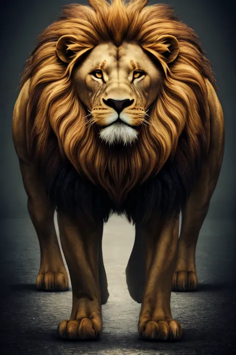 Long-haired lion monster