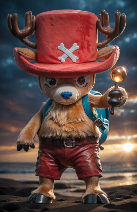 score_9, score_8_up, score_7_up, source_anime, detailed, wallpaper, beautiful details, tony tony chopper, tony chopper from one piece, ultra realistic, cinematic lighting, hyper-detailed textures, real-world fur, soft brown reindeer fur, realistic antlers ...