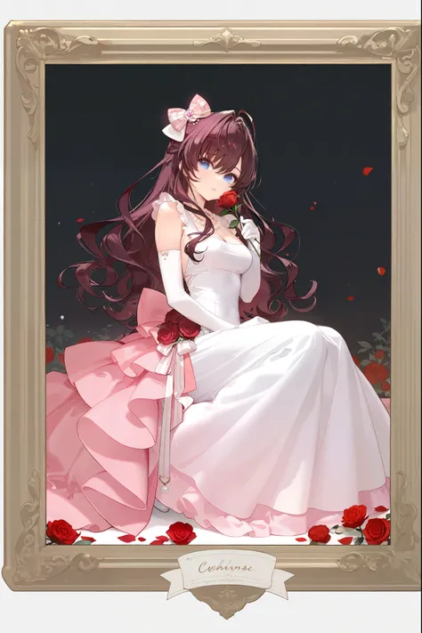 very aesthetic,high definition,masterpiece,illustratio,best quality,[artist:kedama milk],artist:ask(askzy),[artist:WANKE],artist:miji_black,artist:ciloranko,pastel xl,-pastel xl, 1girl, ichinose shiki, solo, dress, long hair, blue eyes, gloves, elbow glove...