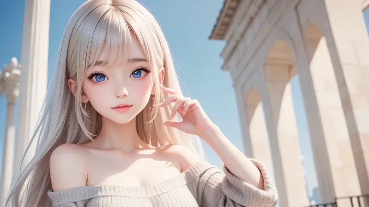 there is a woman in a white dress, artwork in the style of Gwaiz, Gwaiz on pixiv artstation, Gwaiz on artstation pixiv, Gwaiz, Fantasy Art Style, Gwaiz masterpiece, beautiful and elegant girl , drawing beautiful characters, Detailed Digital Anime Art, bl...
