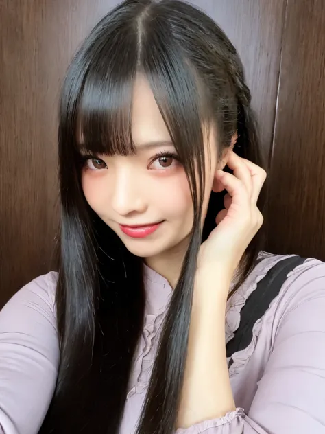 best quality, shape, very well detailed, finely, high resolution, 8k Wallpaper, 完璧なダイナミックな構shape, beautifully detailed eyes, natural colored lips, random sexy pose,cute smile、 18 year old girl、beautiful detailed face because it's a dark bar、perfect and ...