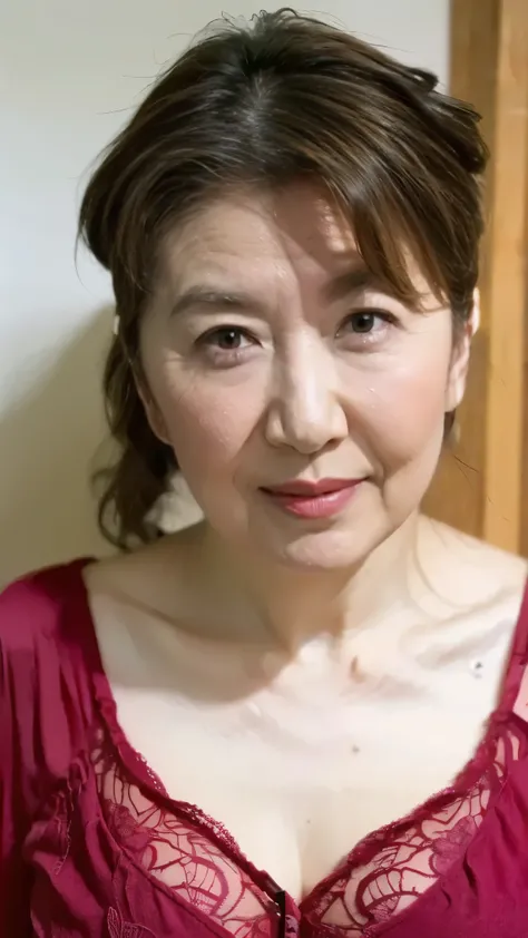 (((Portrait:1.3))), (((綺麗にセットされた髪型:1.5))), (((Older mature woman:1.6))), pictures from a subjective point of view , 6500-v1   .1, Prieros face_v1, ((  Dishes:1.5)), (((  intelligent mature     :1.5))),  (( plump )),   , Illuminate the face , masterpiece, (...