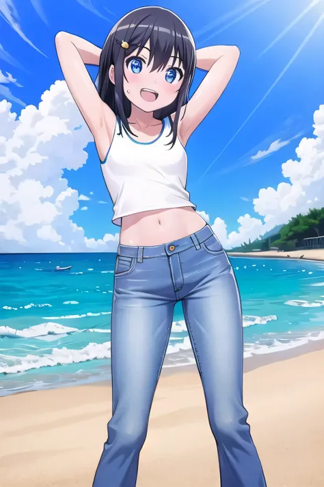 masterpiece, best quality, ultra detail, ((Perfect Face, perfect eyes, perfect hair, perfect arm)), 1girl, , petite, ((round face, ecstasy, orgasm face, drooping eyes, shame smiling, blush)), dropping eyes, sleepy, Open mouth, ((White teeth)), background((...