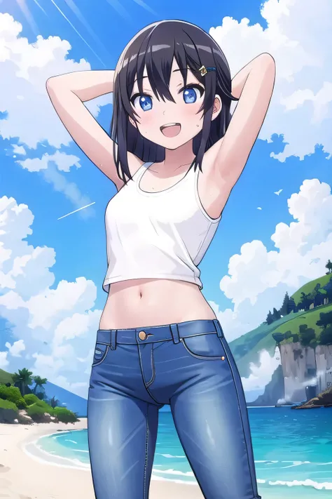masterpiece, best quality, ultra detail, ((Perfect Face, perfect eyes, perfect hair, perfect arm)), 1girl, , petite, ((round face, ecstasy, orgasm face, drooping eyes, shame smiling, blush)), dropping eyes, sleepy, Open mouth, ((White teeth)), background((...
