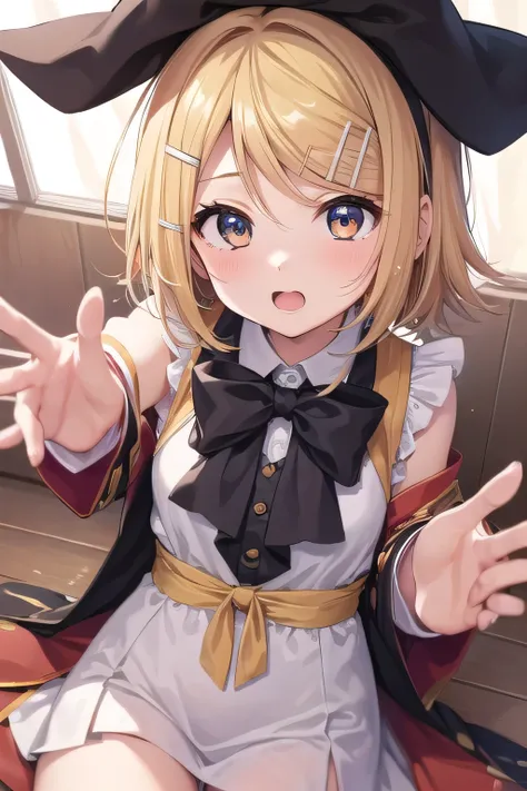 ((best quality)), ((masterpiece)), (detailed),1 girl。kagamine rin。胸の谷間。ダンス。