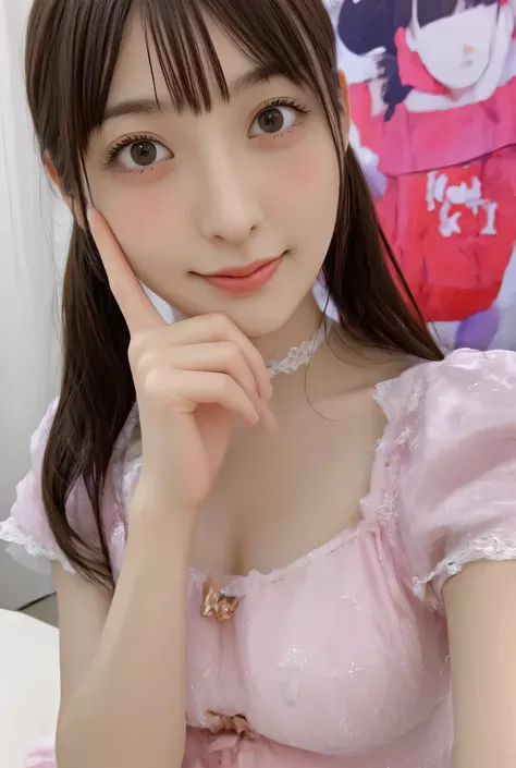 Very noble、She's horny and cute 、  beautiful brown hair  、 Please wear revealing clothes 、 Wear sensual and attractive lace 。Wear sensual pink sexy lingerie   。。。。。、    Vibrant Color Styles    、  captivates you with the best images in the best situations  ...