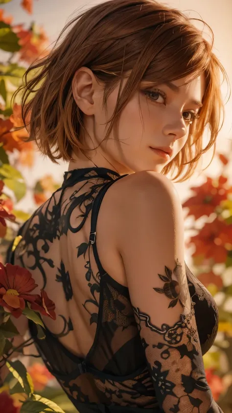 、4k、 obra-prima 、Extremely detailed eye、Ultra detailed、 A woman in、sozinho、Nobara、jujutsu kaisen、short hair