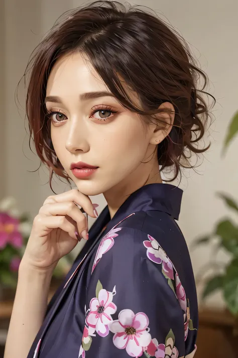 45 year old female with big cuffs((Big fuchsia eyes、Large reddish-purple splotches))An older woman with a very thin chin((Short fuchsia dyed hair with bangs))beautiful fuchsia lips、long lashes、fuchsia hair、fuchsia hair、fuchsia hair、fuchsia hair、fuchsia hai...
