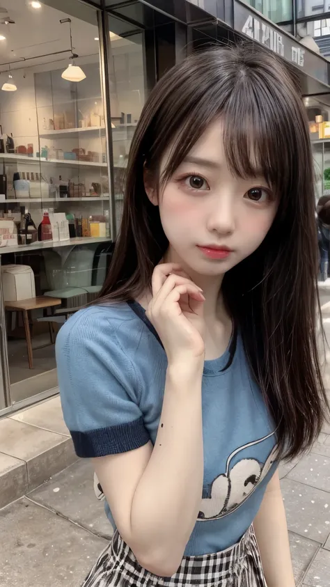 best quality,very detailed, fine details, high resolution, 8k,wallpaper, perfect dynamic composition,(Detailed and high quality, realistic depiction of eyes:1.3)、(fashionable、black skirt)、long hair, black hair, big natural color lips, I'm crying a little、w...