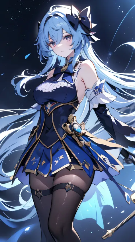 ((hired \(impact de genshin\))))((masterpiece、8l、War photos、of the highest quality、Realistic painting style、Movie theater lighting、 Backlight )) medium chest、 big neckline ,A small piece of lateral breast is visible、Collants laser longueur cou、Une fille, ...