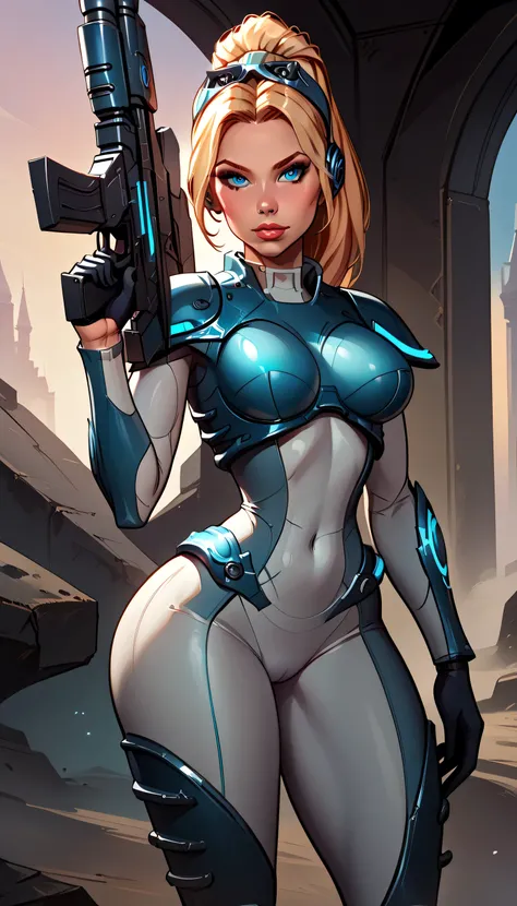 (Details of a very beautiful face), (Best Quality:1.4), 8K resolution, High resolution, 1woman, Beautiful nova terra from starcraft, Beautiful Nova terra of the highest grade, Super beautiful detailed face, smooth skin, very detailed beautiful eyes, fine s...
