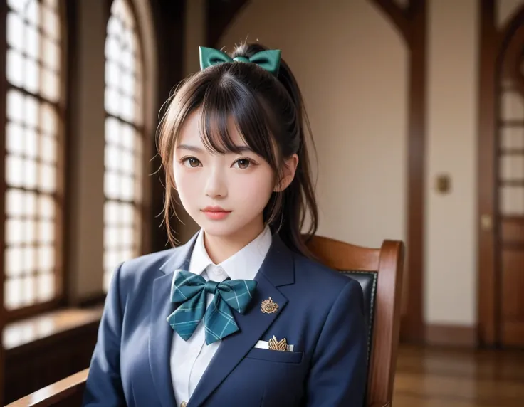 score_9, score_8_up, score_7_up, super detailed, 32K, Masterpiece, top quality, super high definition ,nsfw, official art, photorealistic, 1 classy Japanese woman, ((ponytail)), black hair, smaller face, natural makeup, cute face, small breasts, curvy body...