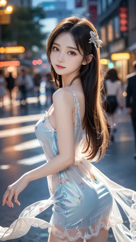 Beautiful Virtual Idols , Detailed Digital Avatars , bright holographic figure , Clear, glowing skin , {{x}} , charming smile , delicate expression, I've been wearing my high school uniform for a long time , flowing hair , ELEG...