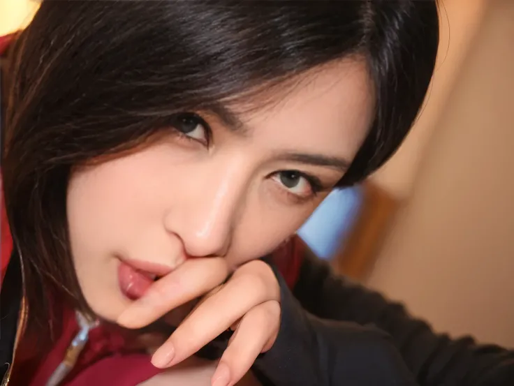 ada wong.フルヌード　裸　陰毛　pubic hair.Spreading pussy with fingers