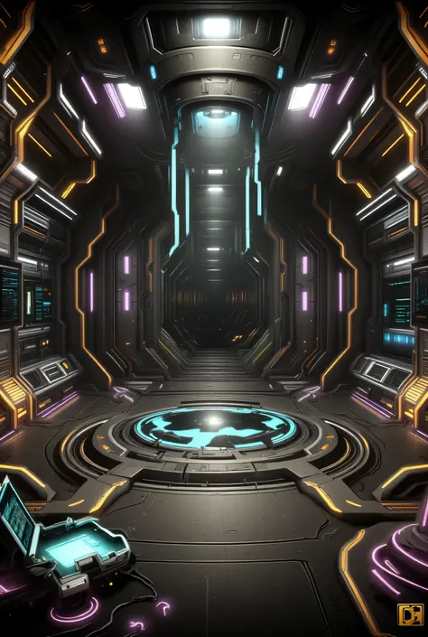 A strange futuristic laboratory with large chambers
