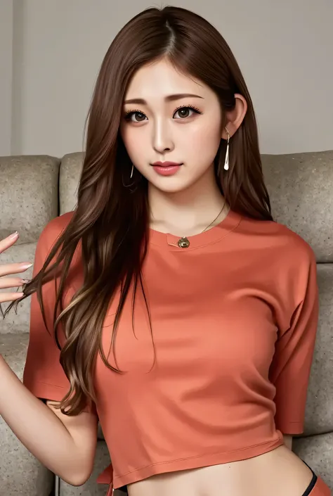 Very noble、She's horny and cute 、 beautiful brown hair 、 Please wear revealing clothes 、 Wear sensual and attractive lace 。Wear a sensual red Hololive summer costume 。。。。。、 Vibrant Color Styles 、 It will captivate you with the best images in the...