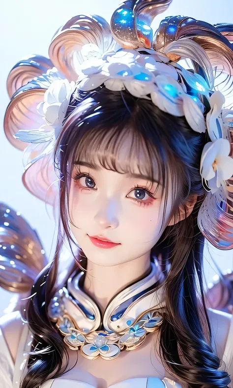 ((face focus:1.4, side face)), (( masterpiece)), ((( best quality))), (( very detailed)), (( shape  )),[ Realistic Light Effects ],shadow ,( fantasy style ),(white background:1.6), simple background, (Earth Theme),(pelerin )[(Hair Focus,(( One Girl )),[( B...